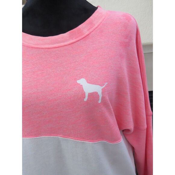 Victoria's Secret PINK Oversized Varsity Crew Fleece Small  EUC - Picture 3 of 9